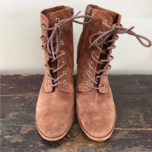 Kork-Ease Brown Suede Booties
